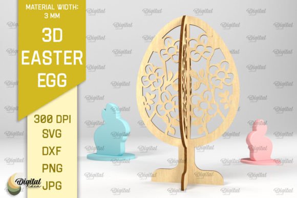 3D Easter Egg SVG. 3D Standing Egg: A Versatile Digital Asset for Seasonal Design