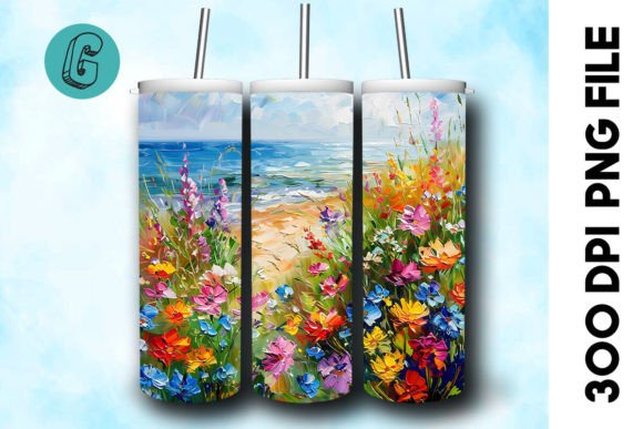 3D Oil Paint Floral Tumbler Wrap 33: Elevate Your DIY Crafts with Professional-Grade Digital Art