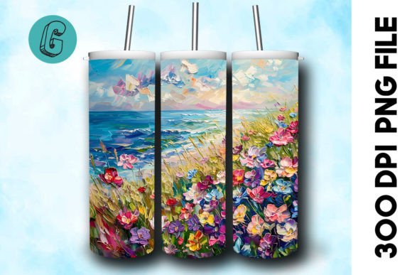 3D Oil Paint Floral Tumbler Wrap 38: A Creative Asset for Modern DIY Projects