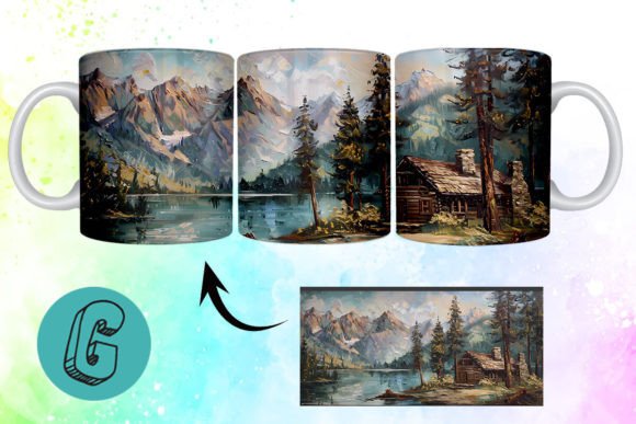 3D Oil Paint Vintage Sence Mug Wrap 20: A Creative Tool for Modern DIY Enthusiasts