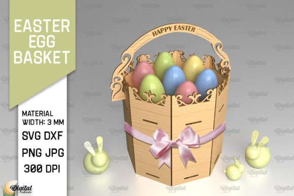 3D Round Easter Egg Basket Laser Cut: A Digital Blueprint for Creative Freedom