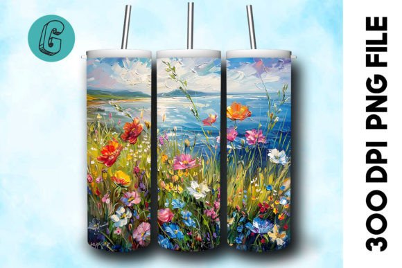 Transforming Your Creative Space with 3D Oil Paint Floral Tumbler Wrap 39