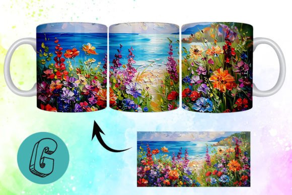 Unlocking the Artistic Potential of 3D Oil Paint Floral Garden Mug Wrap 01 for Modern Creators