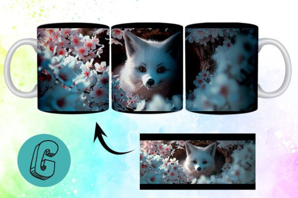 Unveiling the Magic of 3D Valentine Fox Floral Mug Wrap 12 for Creative Expression